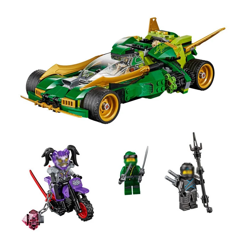 

618pcs New Ninja Racing Ninjago Locomotive Warrior 06076 Model Building Blocks Children Toys Bricks Compatible with legoe 70641