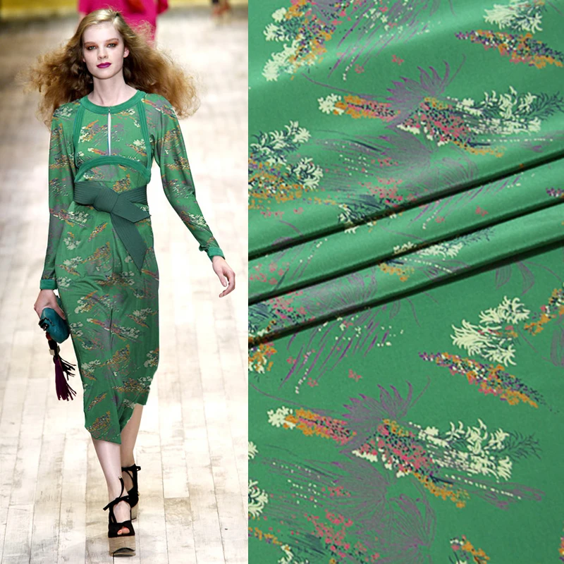 

New 138 cm wide 16 mm 100% silk crepe de Chine fabric silk printing wide crepe de Chine for dress shirt fabric