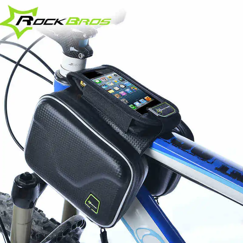 Bicycle Mountain Bike Front Frame Pannier Tube Bag Case Pouch For Cell Phone