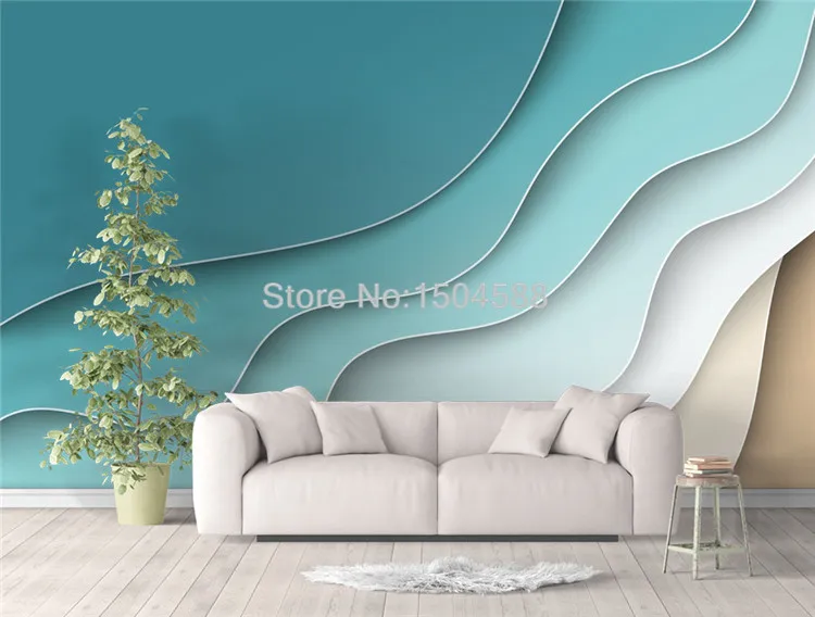 3D обои современные абстрактные линии геометрический узор фото настенные фрески гостиная спальня домашний Декор Фон настенная живопись 3D