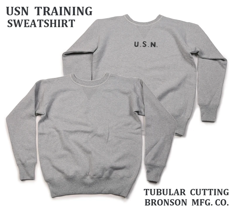 Bronson Repro 1940s USN тренировочный простой Свитшот винтажная морская одежда для мужчин военный пуловер