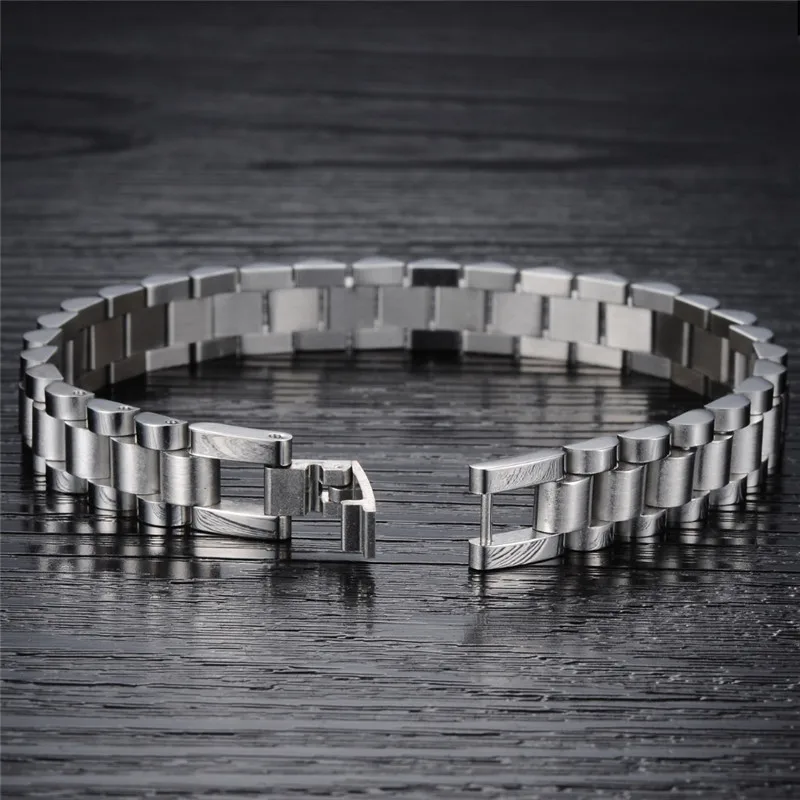 Модный мужской браслет, ювелирные изделия из нержавеющей стали, цепочка, браслеты для мужчин, часы, цепь, браслеты, модный дизайн, подарок