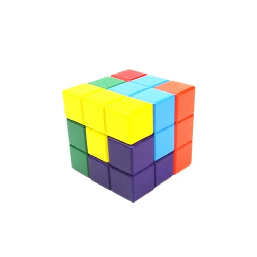 GEEK KING 3D Tetris деревянные строительные блоки волшебный куб образовательный