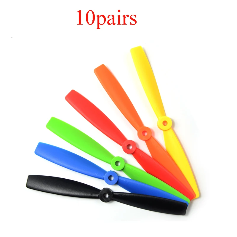 

Yuenhoang 10Pairs 6050 Two-blade Propeller CW CCW Bullnose Flat Head Electric Props Paddle Blades for RC Aircraft FPV Racing QAV