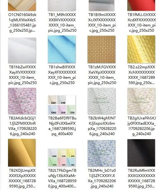 

ONEROOM 25x25cm Aida 14ct white cloth pink black flaxen green cross stitch fabric canvas DIY handmade needlework sewing