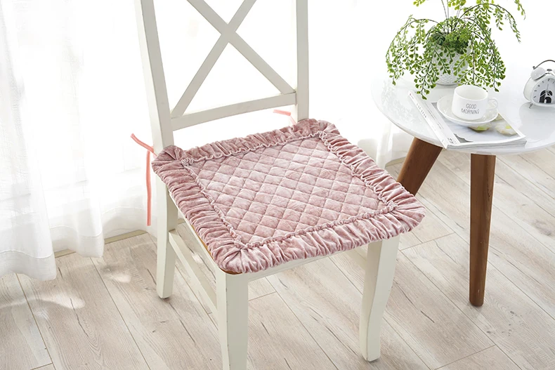 Качественные квадратные плюшевые подушки для стула, для обеденных стульев, для кухни, мягкие подушки для сидения, коврики для зимы, для взрослых, детей, Подушка для стула