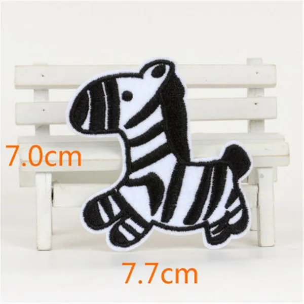 Cute Animals Iron on Cloth Patches 3pcs - Zebra 2.65