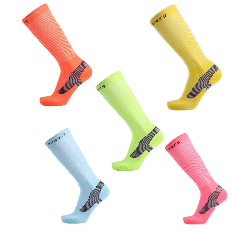 

Professional Sports Soccer Socks Compression Football Sock Fitness Basketball Running Cycling Elastic Knee High Sock for Adult