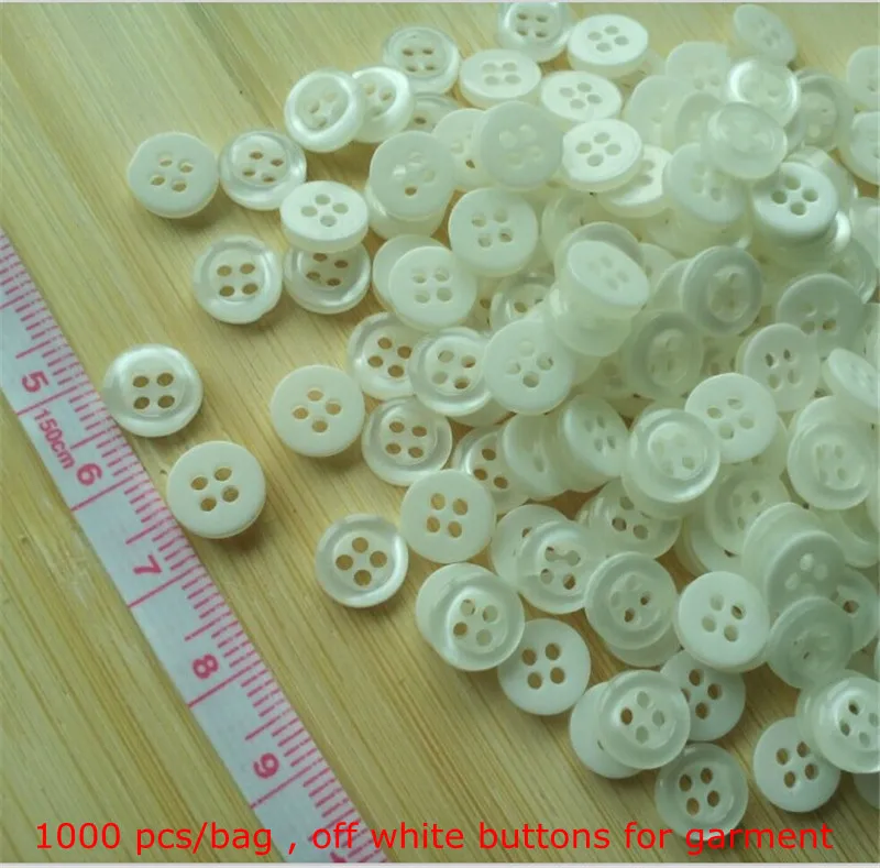 

1000PCS , 9 mm Round beige button shirt 4 holes garment small buttons for clothing