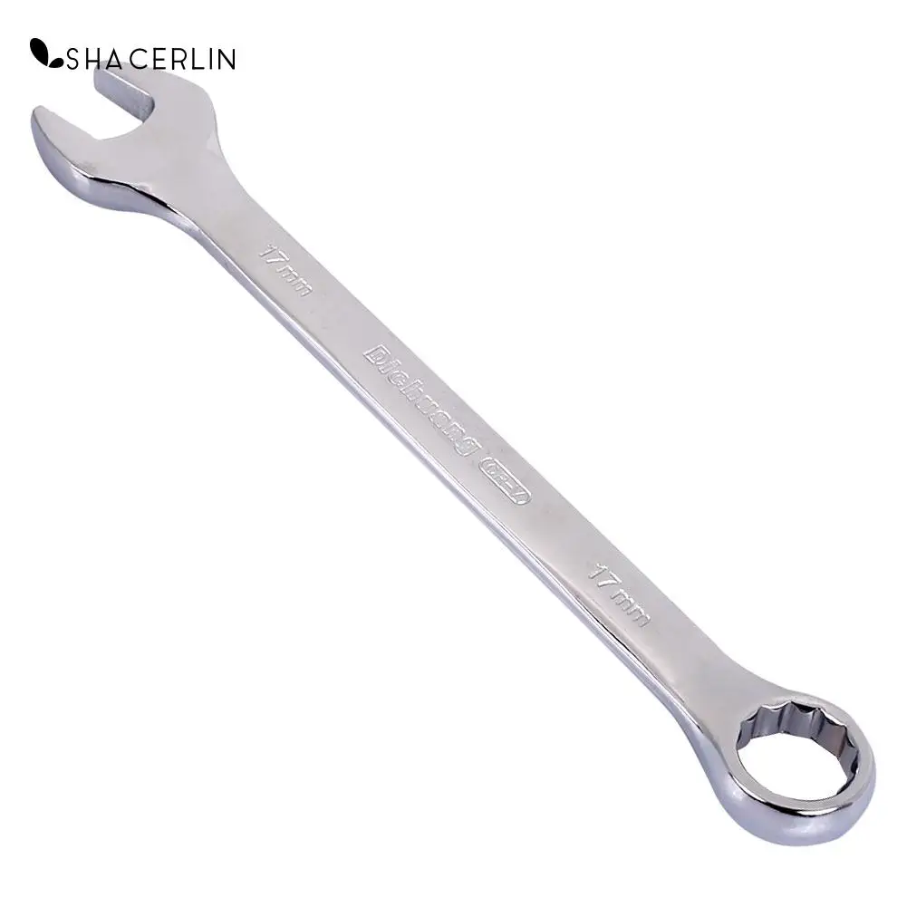 

Polished Chrome Wrench Kit Portable Ratcheting Combination Wrench Set Double-End Tool Spanners Set