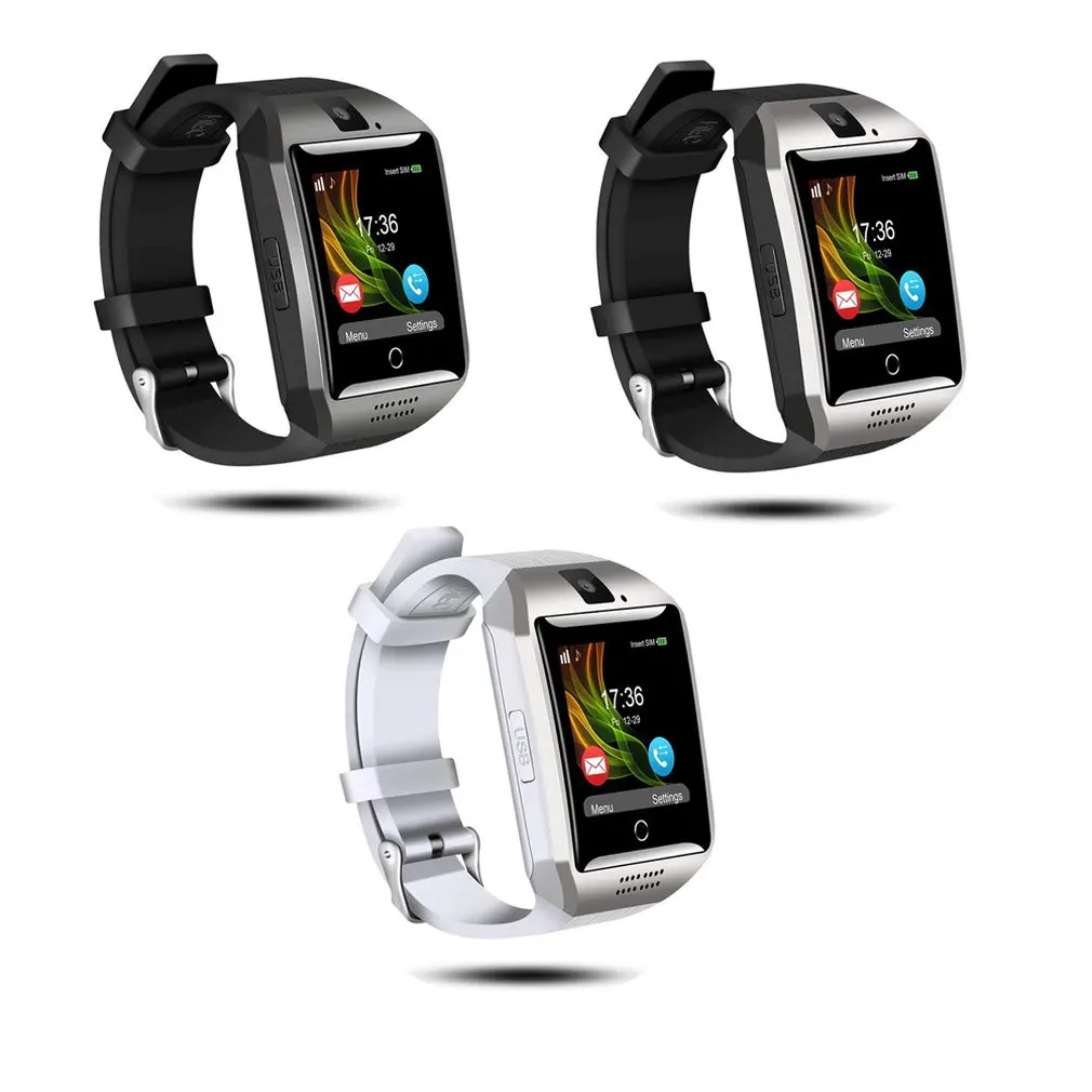 

Q18 Smart Watch Multi-Language Sim Card Curved Touch Screen Phone Call Smartband For Women Men Sport Wristwatches Clock