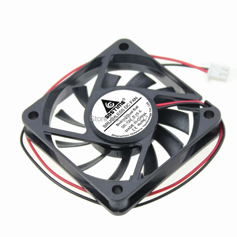 10 шт. Gdstime 60 мм 6 см 60x10 2Pin DC 12 В шарикоподшипник воздушный охлаждающий вентилятор