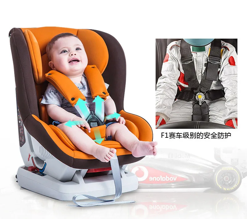 Кабриолет ребенок безопасности автокресло ISOfix пятиточечный ремень безопасности детей Портативный автомобиль складной стул младенческой