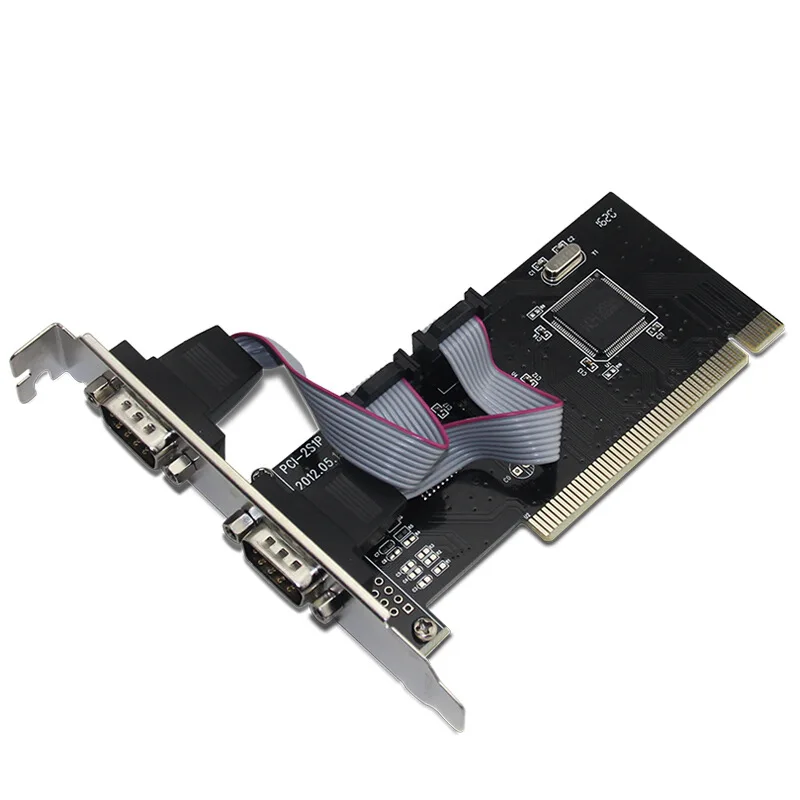 

PCI to 2 Ports RS232 Expand Card COM Dual 9 Pin Serial Port Converter Adapter for Office Home PC Laptop for POS LED Controller