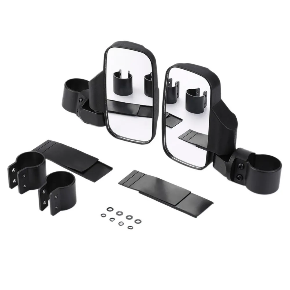 

2 Pieces/Set Shatterproof Side View Mirror Set for UTV ATV Offroad High Impact Break-Away Large Wide View Race Black Car-styling