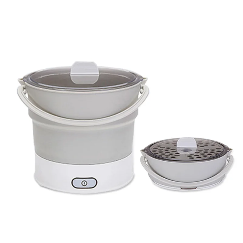 

EU/US/UK Plug Multi-function Electric Cooker Portable Travel Noodle Pot Folding Electric Skillet Hot Pot Folding