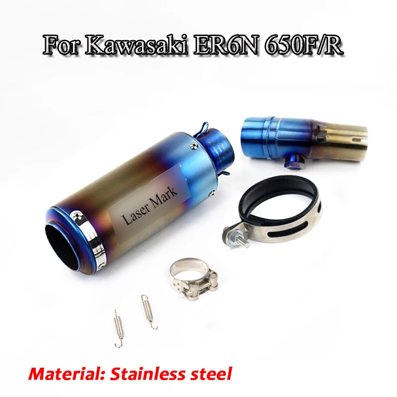 

Exhaust Muffler Pipe Connect Mid Link Pipe Motorcycle Whole Set Pipe For Kawasaki Ninja 650F/R ER6N 2012-2016 Slip On Modified
