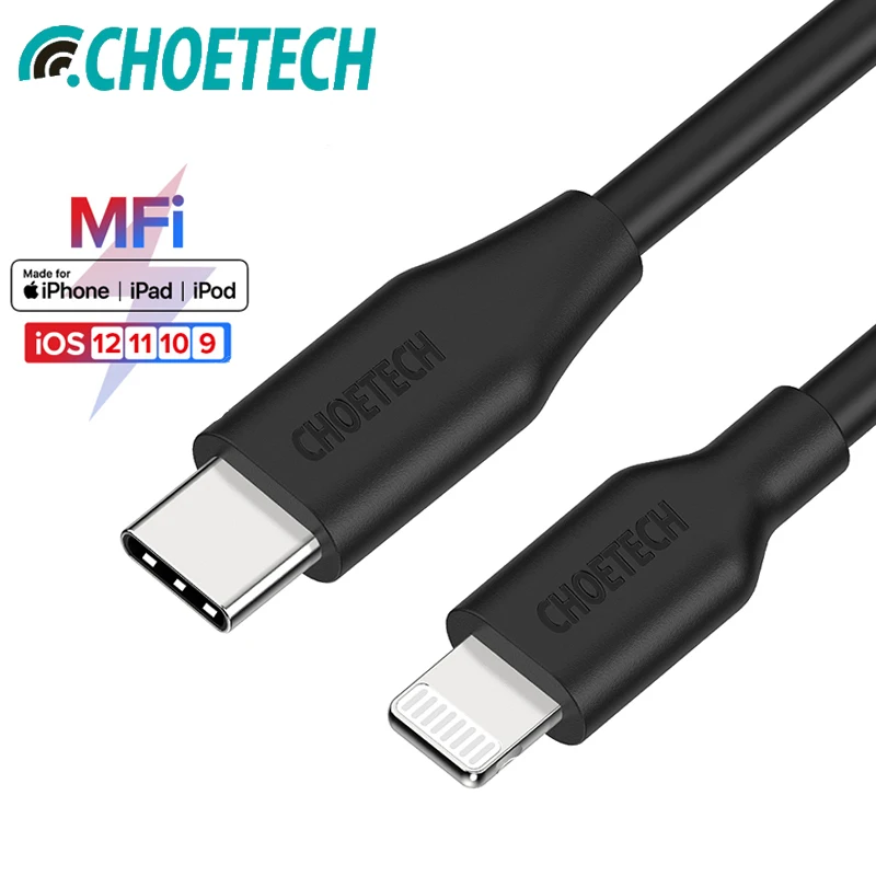 

CHOETECH MFI 2 M C to Lightning quick charge cable iPhone GB/W/case /Plus/XR/XS Max/X applied to infill USB-C wire rod