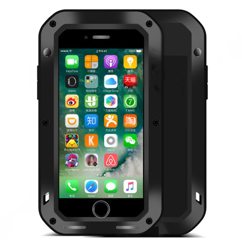 bilder für Schwere Aluminium Gorilla Glas Metallabdeckung Für iPhone 7 Plus 6 6 S 6 Plus 5 5 S SE Fall Wasserdicht Stoßfest Handy Zubehör bilder für Schwere Aluminium Gorilla Glas Metallabdeckung Für iPhone 7 Plus 6 6 S 6 Plus 5 5 S SE Fall Wasserdicht Stoßfest Handy Zubehör