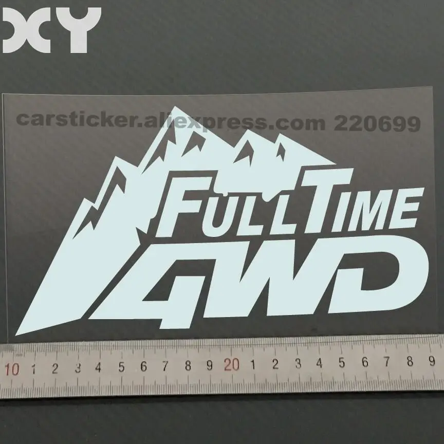

4X4 Full Time 4WD Sign Cut Vinyl Decal Car Sticker Truck Car Window Bumper Sticker Automobile Stickers Drop Ship