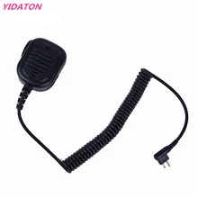 YIDATON Dois Sentidos Acessórios de Rádio NEW Handheld Speaker Mic 2 PINOS PTT Microfone para Rádios GP88/88 S/GP68/3688 Walkie Talkie