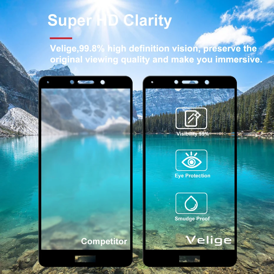 Velige 9H Full Cover Tempered Glass for Huawei Honor 6X Honor6X 6 X Screen Protector Real 2.5D Toughened Safety Glass Film (6)