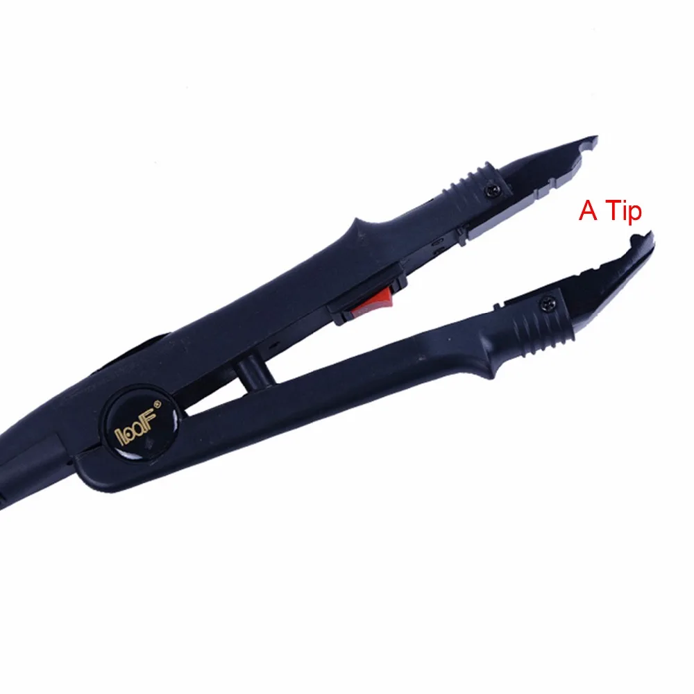 1pc JR-611 A/B/C tip Professional Hair Extension Fusion Iron Heat Connector Wand Iron Melting Tool+EU outlet