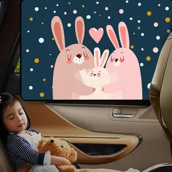 

Cartoon Magnetic Car Side Window Sunshade Cute Car Window Curtain Sunscreen Insulation Auto Sun protector Parasol Curtains