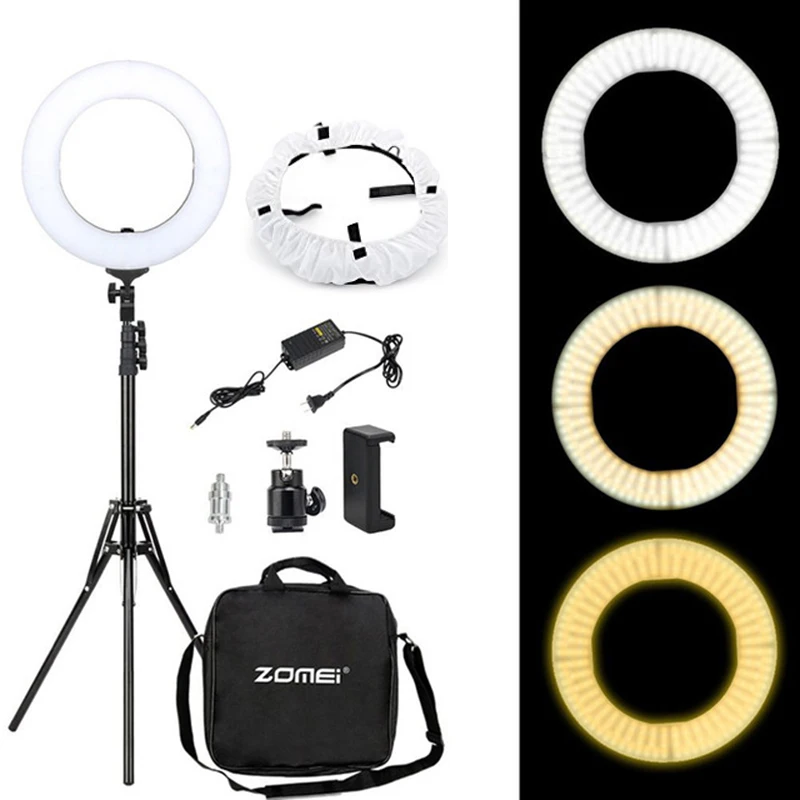 

Zomei 240PCS LED Selfie Ring Light 18 inch Dimmable LED Video Studio Light with 190CM Tripod for Canon Sony Nikon DSLR iPhone