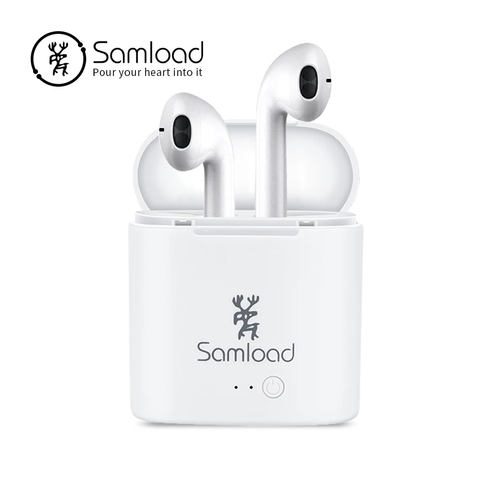 

Samlolad i7s Bluetooth Earphones Earbud Stereo Wireless Headset Headphone Charging Box For Apple iPhone Earphone 6s 7 8 Xiaomi