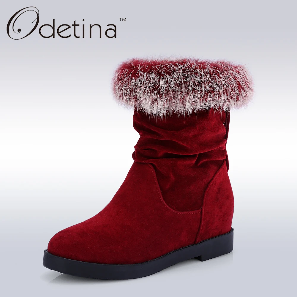 low heel red booties