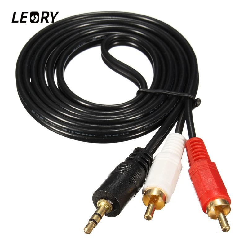 LEORY 3.5mm Jack To 2 RCA Audio Cables 1.5M/3M/5M 3.5 Male To RCA Male