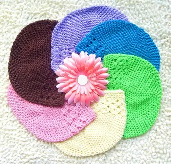 

21 colours New high quality baby Crochet Cap Skullies Kufi Hats Toddler Infant Girl Beanies Knitted Hat baby accessories 50pcs
