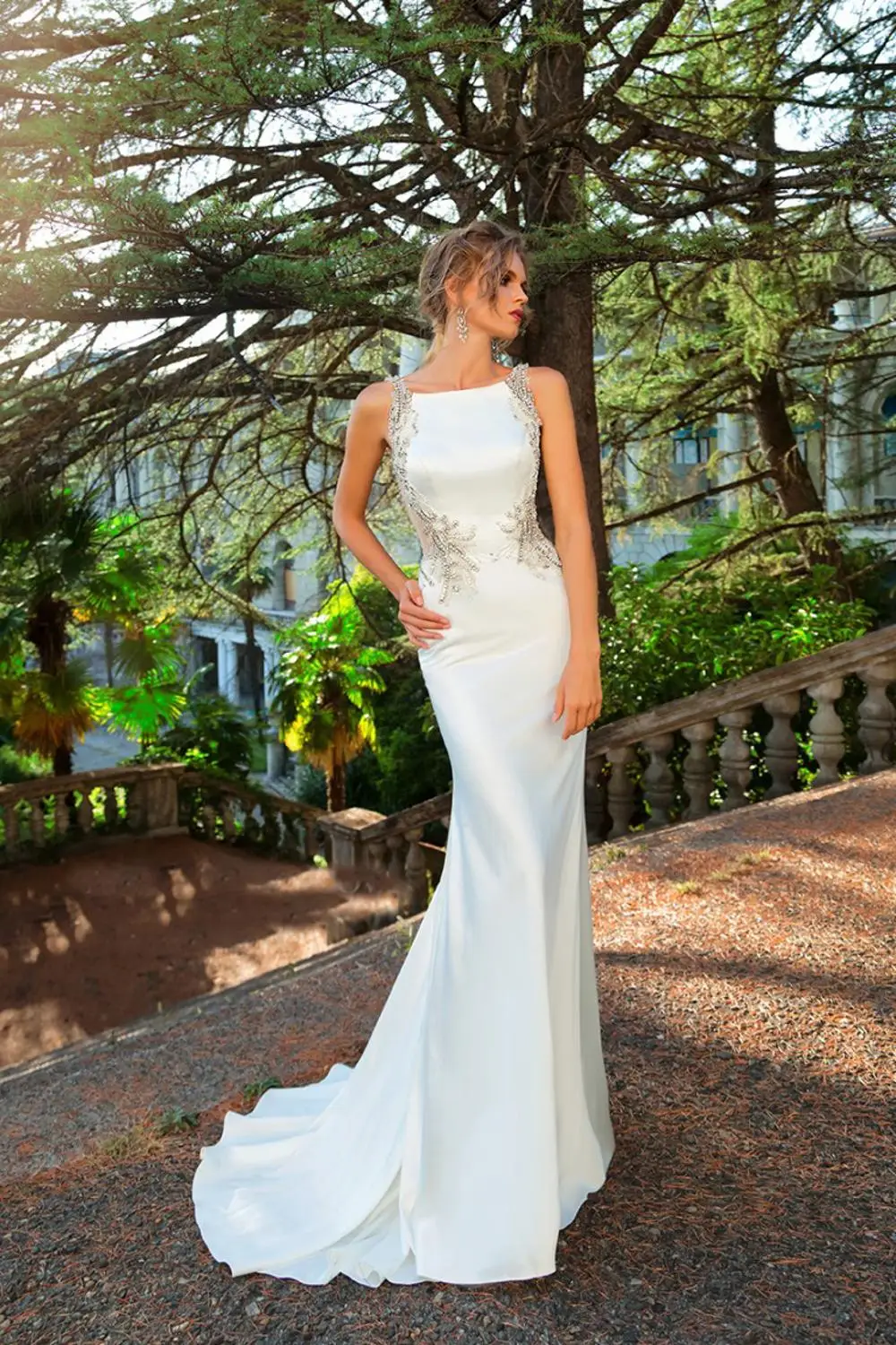 2018-New-Stylish-Mermaid-Wedding-Dress-Beads