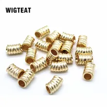 5-15 шт золотые цвета волос Dread кольца крючком косы дредлок пластиковые бусины трубка большое отверстие плетение DIY аксессуары