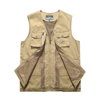 

Plus size 9XL brand AFS JEEP vests for men multi-pockets military safari style tactical photography director vest gilet homme