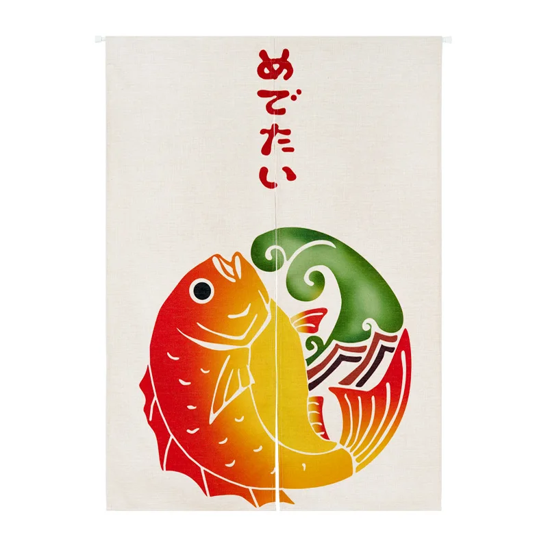 Японский Норен, занавеска, гобелен, укийо-е принты, занавеска на дверь для кухни, хлопок, лен, домашний декор на стену, 85X120 см