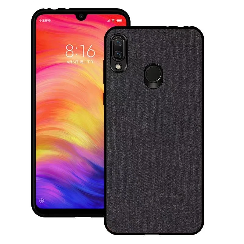 

New Case For Redmi Note 7 Canvas Cover Soft Silicone Matte Phone Cases For Redmi Note 7 Full Protection bag Freeshipping