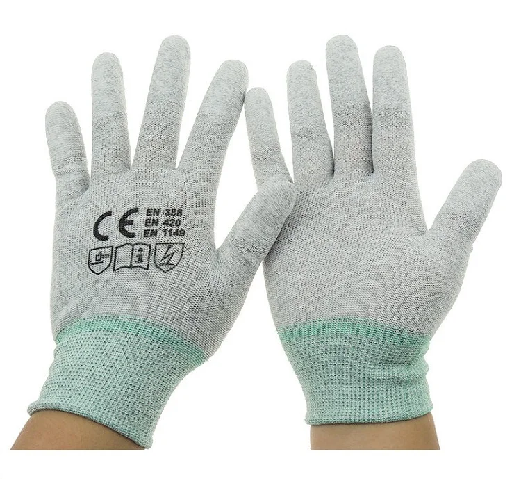 1 Pairs Antistatic ESD PU Fit Coated Gloves Electronic Working Gloves