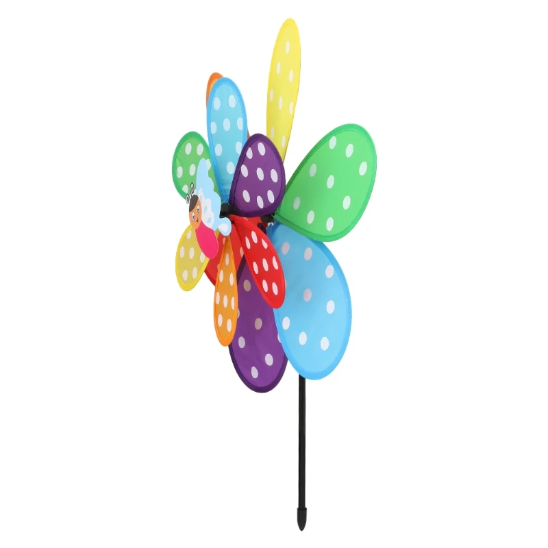 Двухслойная ветряная мельница от насекомых, красочный ветряной Спиннер, детская игрушка, дворовый садовый декор Oct23_C
