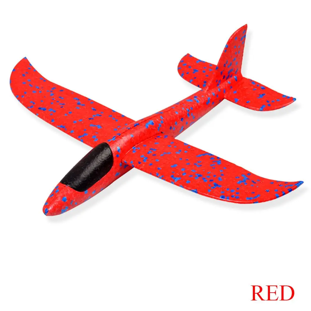 Пена ручной запуск метание планерный самолет инерция Летающий игрушечный самолет модель спорт на открытом воздухе для детей подростков - Цвет: Красный