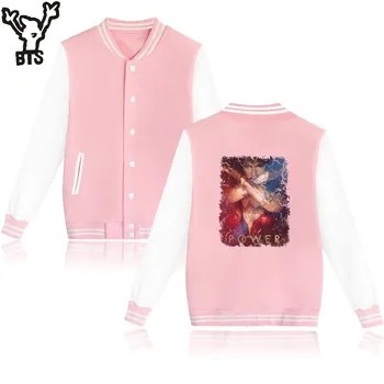

Kpop Wonder Woman Winter Jacket Women Long Power Super Women Fashion Baseball Jacket Women Plus Size Casual Printed Clothing XXS