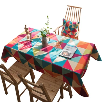 

Concise Ins Wind Household Thickening Cotton Linen Art Correct Rectangle Makeup Mesa Table Cloth Geometry