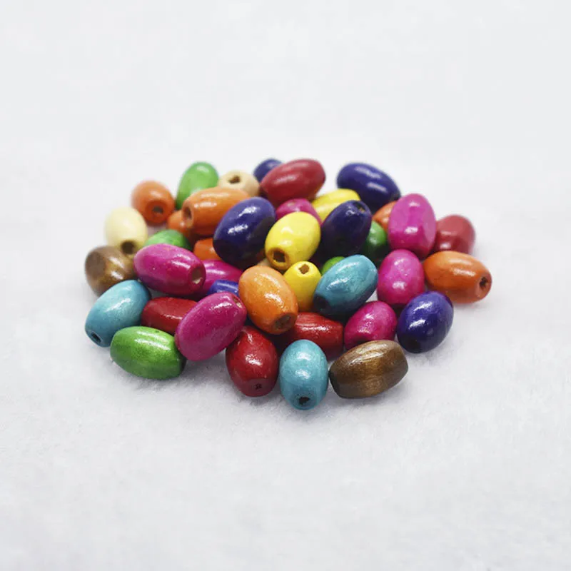 

120pcs Mix Color Oval Wood Spacer Bead Natural Eco-Friendly Wooden Loose Beads For Dreamcatcher Making DIY Jewelry Findings
