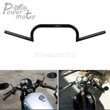Мотоцикл Clubman Bars 7/8 ''1'' руль черный для Harley Honda Chopper Scrambler Кафе Racer XS650 XG750 XSR900 CB1100