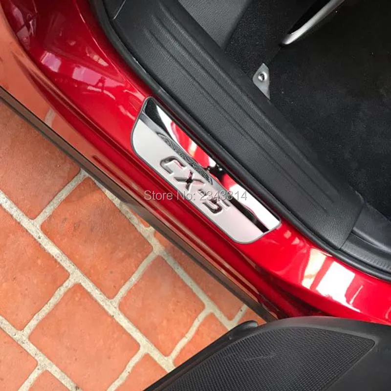 Для 2017 2018 Mazda CX 5 CX5 нержавеющие двери и подоконники Kick Plates Scuff Guard педаль накладка