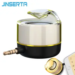 JINSERTA 3,5 мм Aux аудио разъем Mini Беспроводной Динамик 3D объемный мощный Clear Bass Перезаряжаемые для телефона Pad портативных ПК