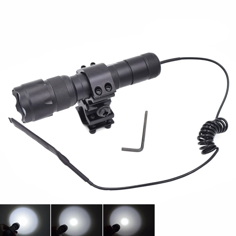 

Tactical Flashlight 2000 Lumens T6 Linternas Lanternas LED Lampe Torche 5 Modes+ Tail Switch &Gun Mount For Hunting