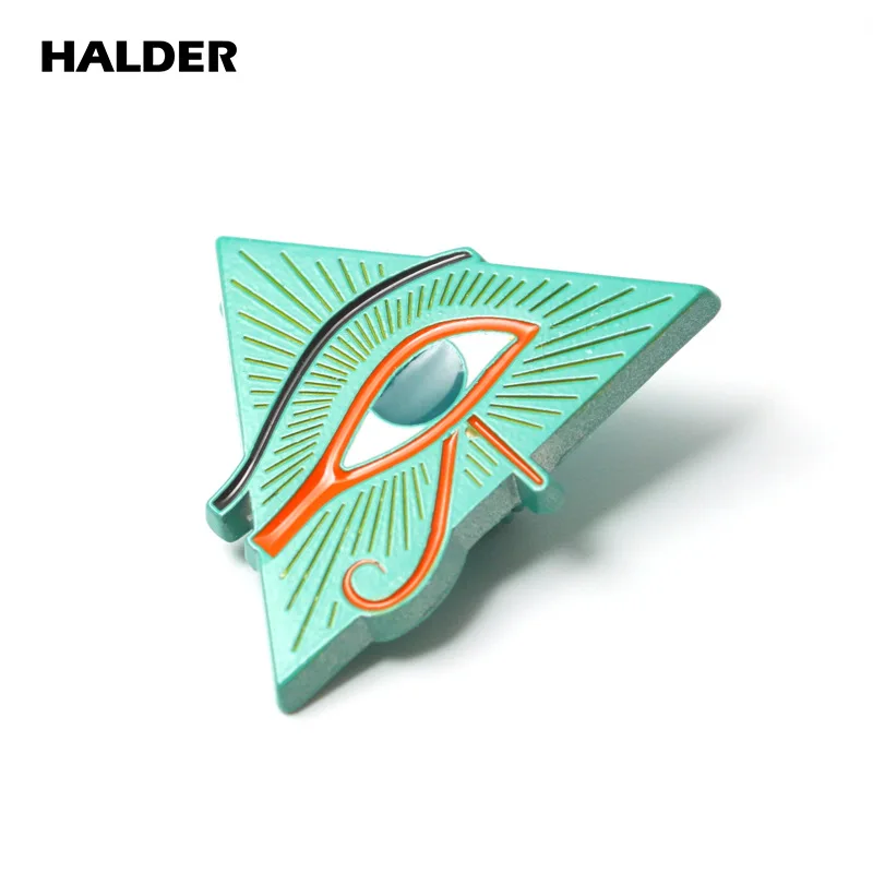 BR0080 halder Egypt Triangles pyramid Epitaph Scarab eye Металлический Нагрудный значок покрытый эмалью значок амулет древние Броши Египетские украшения