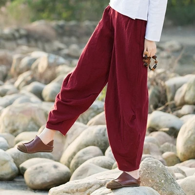 Spring-and-Autumn-Pants-Red-Black-High-Waist-Plus-Size-Women-Harem-Pants-Cotton-Linen-Women.jpg_640x640